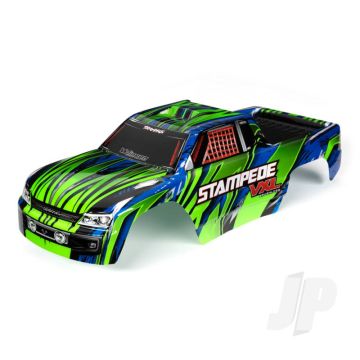 Traxxas Body, Stampede Vxl, Green & Blue (Painted, Decals Applied) (TRX3620G)