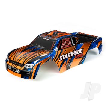 Traxxas Body, Stampede Vxl, Orange & Blue (Painted, Decals Applied) (TRX3620T)
