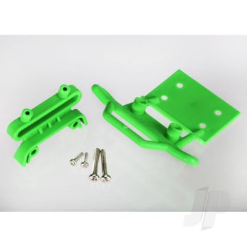 Traxxas Bumper, Front / Bumper Mount, Front / 4X23Mm Rm (2 Pcs) / 3X10Mm Rst (2 Pcs) (Green) (TRX3621A)