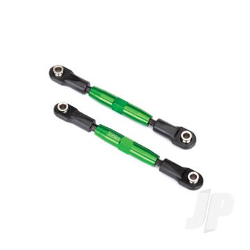 Traxxas Camber Links, Front (Tubes Green-Anodised, 7075-T6 Aluminium, Stronger Than Titanium) (83Mm) (2 Pcs) / Rod Ends (4 Pcs) / Aluminium Wrench (1Pc) (TRX3643G)