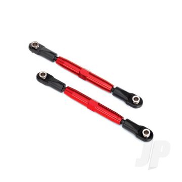 Traxxas Camber Links, Rear (Tubes Red-Anodised, 7075-T6 Aluminium, Stronger Than Titanium) (73Mm) (2 Pcs) / Rod Ends (4 Pcs) / Aluminium Wrench (1Pc) (TRX3644R)