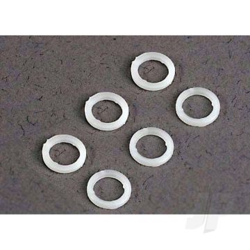 Traxxas White Plastic Washers (5X8X1.0Mm) (6 Pcs) (TRX3685)