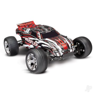 Traxxas 1:10 Rustler 2wd XL-5 RTR Red (TRX37054-4-RED) ** WAS Â£253.99 **