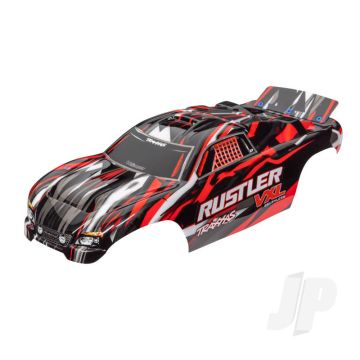 Traxxas Body, Rustler Vxl, Red (Painted, Decals Applied) (TRX3726)