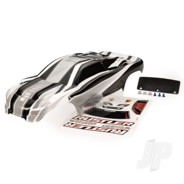 Traxxas Body, Rustler, Prographix (Graphics Are Printed, Requires Paint & Final Color Application)/ Wing/ Decal Sheet (TRX3750L)