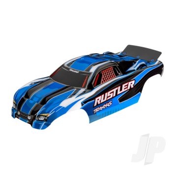 Traxxas Body, Rustler (Also Fits Rustler Vxl), Blue (Painted, Decals Applied, Assembled With Wing) (TRX3750X)