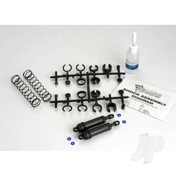 Traxxas Ultra Shocks (Black) (Xx-Long) (Complete With Spring Pre-Load Spacers & Springs) (Rear) (2 Pcs) (TRX3762)