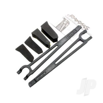 Traxxas Hold Downs, Battery, Left & Right (2 Pcs) / Foam Spacers (4 Pcs) (Allows For Installation Of Taller, Multi-Cell Batteries) (TRX3927X)