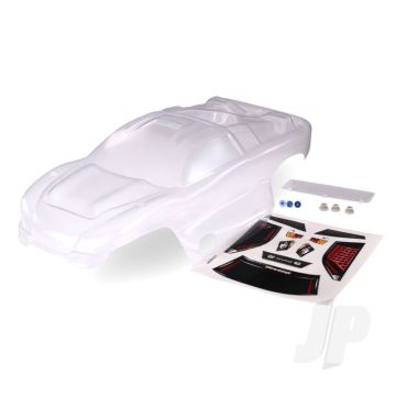 Traxxas Body, Nitro Rustler (Clear, Requires Painting) / Window, Grille, Lights Decal Sheet / Wing And Aluminium Hardware (TRX4412)