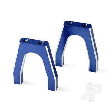 Traxxas Servo Mounts, Throttle / Brake (Machined Aluminium) (Blue) (Front & Rear) / Machine Screws (8 Pcs) (TRX4919X)