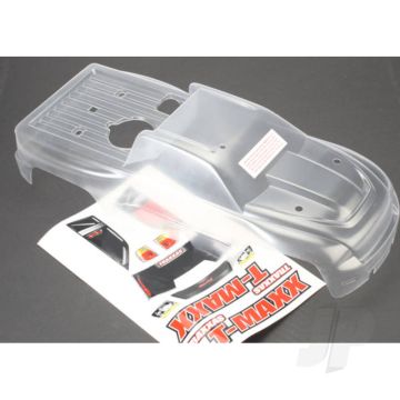 Traxxas Body, T-Maxx (Long Wheelbase) (Clear, Requires Painting) / Window, Lights Decal Sheet (TRX4921)