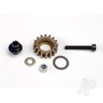 Traxxas Idler Steel (16-Tooth) / Idler Gear Shaft / 3X8Mm Flat Metal Washer / 8X12X0.5Mm Ptfe-Coated Washer / 3X6Mm Flat Metal Washer / 3Mm Nylon Locknut 3X20Mm Cap Hex Machine Screw (TRX4996)
