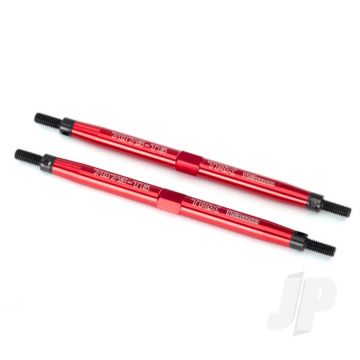 Traxxas Toe Links, Maxx (Tubes Red-Anodised, 7075-T6 Aluminium, Stronger Than Titanium) (112Mm, Front) (2 Pcs) / Rod Ends (4 Pcs) / Aluminium Wrench (1Pc) (For Maxx Models With Sealed Pivot Ball Suspension & 3.8'' Wheels) (TRX5141R)