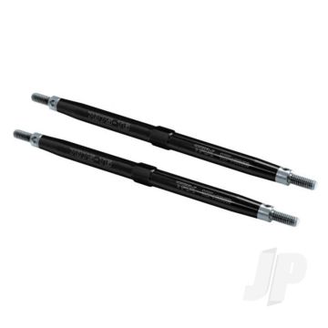 Traxxas Toe Links, Maxx (Tubes Black-Anodised, 7075-T6 Aluminium, Stronger Than Titanium) (124Mm, Rear) (2 Pcs) / Rod Ends (4 Pcs) / Aluminium Wrench (1Pc) (For Maxx Models With Sealed Pivot Ball Suspension & 3.8' Wheels) (TRX5143A)