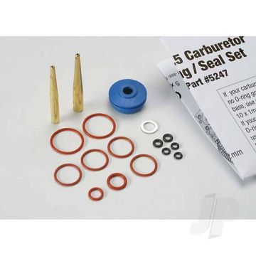 Traxxas O-Ring And Seal Set, Carburetor / O-Rings: 2X1Mm (3 Pcs), 10X1Mm (4 Pcs), 2.5X1.15Mm (2 Pcs), 6.2X1.2Mm (1Pc) / 5X.9Mm O-Ring Installation Tool / 5.3X7.8X.6Mm Crush Washer (2 Pcs) / Carburetor Dust Boot (1Pc) (Trx2.5, 2.5R) (TRX5247)