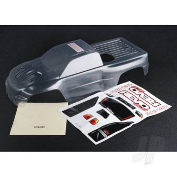Traxxas Body, Revo 3.3 (Clear, Requires Painting) / Window, Lights, Grille Decal Sheet (TRX5387)