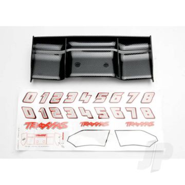 Traxxas Wing, Revo (Exo-Carbon Finish) / Decal Sheet (TRX5446G)