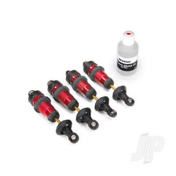 Traxxas Shocks, Gtr Aluminium, Red-Anodised (Fully Assembled With Out Springs) (4 Pcs) (TRX5460R)