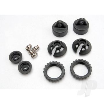 Traxxas Caps And Spring Retainers, Gtr Shock (Upper Cap (2 Pcs) / Hollow Balls (2 Pcs) / Bottom Cap (2 Pcs) / Upper Retainer (2 Pcs) / Lower Retainer (2 Pcs)) (TRX5465)