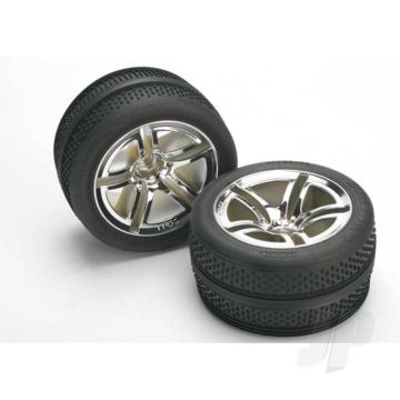 Traxxas Tyres And Wheels, Assembled Glued Victory Tyres (Nitro Front) (2 Pcs) (TRX5575)