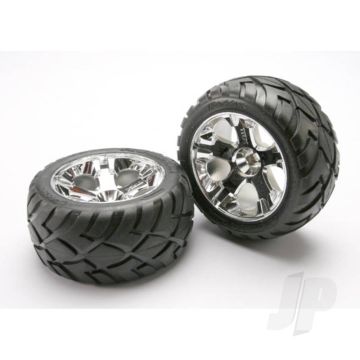Traxxas Tyres And Wheels, Assembled Glued Anaconda Tyres (Nitro Front) (1 Left, 1 Right) (TRX5577R)