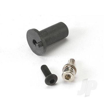 Traxxas Motor Mount Hinge Post / 4X12Mm Bcs (1Pc) / 4X10Mm Cs With Split And Flat Washer (1Pc) (TRX5661)