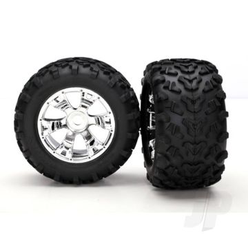 Traxxas Tyres And Wheels, Assembled Glued Maxx Tyres 6.3In Outer Diameter (2 Pcs) (TRX5674)