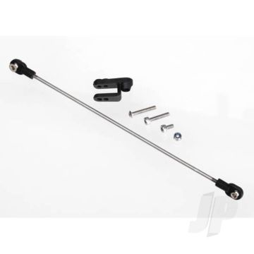 Traxxas Rudder Pushrod, Assembled / Servo Horn / 3X18Mm Bcs (Stainless) (1Pc) / 3X15Mm Cs (Stainless) (1Pc) / 3X6Mm Cs (Stainless) (1Pc) / Nl 3.0 (1Pc) (TRX5741)