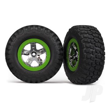 Traxxas Tyres And Wheels, Assembled Glued Bfgoodrich Mud-Terrain T / A Km2 Tyre (2 Pcs) (2Wd Front Only) (TRX5865)