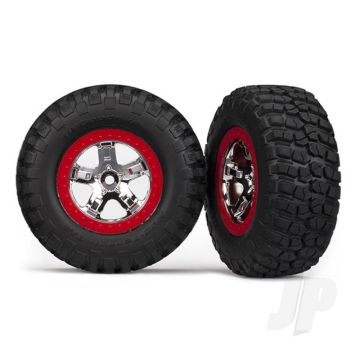 Traxxas Tyres And Wheels, Assembled Glued Bfgoodrich Mud-Terrain T / A Km2 Tyres (2 Pcs) (TRX5867)