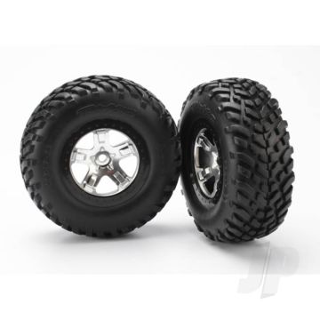 Traxxas Tyres And Wheels, Assembled Glued Sct Off-Road Racing Tyres (2 Pcs) (TRX5873X)