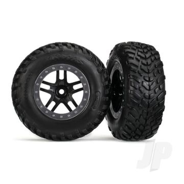 Traxxas Tyres And Wheels, Assembled Glued Sct Off-Road Racing Tyres (2 Pcs) (TRX5890)