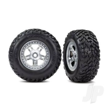 Traxxas Tyres And Wheels, Assembled Glued Sct Off-Road Racing Tyres (2 Pcs) (TRX5973)