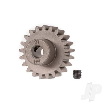 Traxxas Gear, 21-T Pinion (1.0 Metric Pitch) (Fits 5Mm Shaft)/ Set Screw (For Use Only With Steel Spur Gears) (TRX6493X)