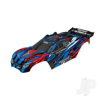 Traxxas Body, Rustler 4X4 Vxl, Blue/ Window, Grille, Lights Decal Sheet (Assembled With Front & Rear Body Mounts And Rear Body Support For Clipless Mounting) (TRX6717A)