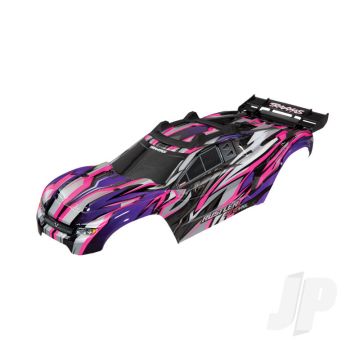 Traxxas Body, Rustler 4X4 Vxl, Pink/ Window, Grille, Lights Decal Sheet (Assembled With Front & Rear Body Mounts And Rear Body Support For Clipless Mounting) (TRX6717P)