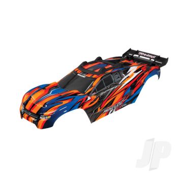 Traxxas Body, Rustler 4X4 Vxl, Orange/ Window, Grille, Lights Decal Sheet (Assembled With Front & Rear Body Mounts And Rear Body Support For Clipless Mounting) (TRX6717T)