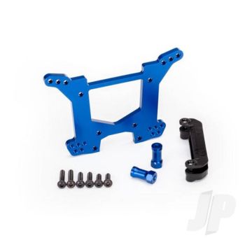 Traxxas Shock Tower, Rear, 7075-T6 Aluminium (Blue-Anodised) (1Pc) / Body Mount Bracket (1Pc) (TRX6738X)