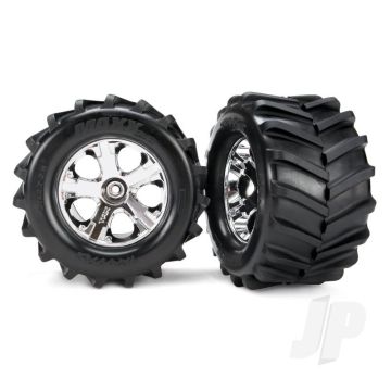 Traxxas Tyres And Wheels, Assembled Glued 2.8In Maxx Tyres (2 Pcs) (TRX6771)