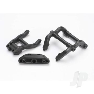 Traxxas Wheelie Bar Mounts / Rear Skidplate (Black) (TRX6777)