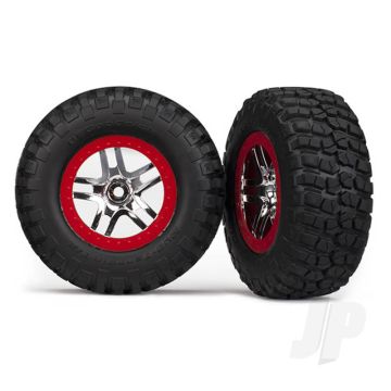 Traxxas Tyres And Wheels, Assembled Glued Bfgoodrich Mud-Terrain T / A Km2 Tyres (2 Pcs) (TRX6873A)