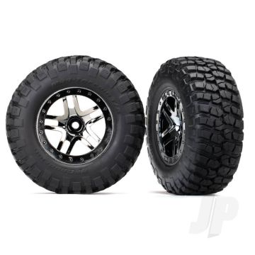 Traxxas Tyres And Wheels, Assembled Glued Bfgoodrich Mud-Terrain T / A Km2 Tyres (2 Pcs) (TRX6873T)