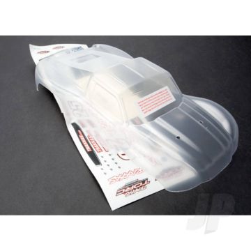 Traxxas Body, 1:16 Slash (Clear, Requires Painting) / Grille, Lights Decal Sheet (TRX7012)
