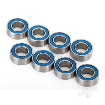 Traxxas Ball Bearings, Blue Rubber Sealed (4X8X3Mm) (8 Pcs) (TRX7019R)