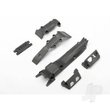 Traxxas Skidplate Set, Front (1Pc) / Rear (1Pc) / Transmission (1Pc) / Steering Servo Guards (2 Pcs) / Steering Servo Cover Plate (1Pc) (TRX7037)