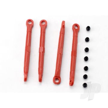 Traxxas Toe Link, Front & Rear (Moulded Composite) (Red) (4 Pcs) / Hollow Balls (8 Pcs) (TRX7038)