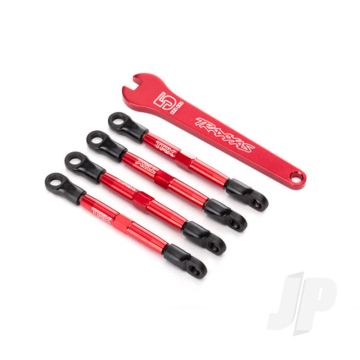 Traxxas Toe Links, Aluminium (Red-Anodised) (4 Pcs) (Assembled With Rod Ends And Threaded Inserts) (TRX7038X)