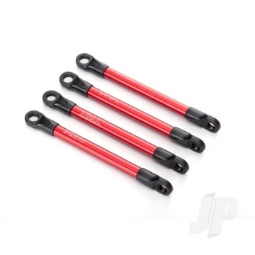 Traxxas Push Rods, Aluminium (Red-Anodised) (4 Pcs) (Assembled With Rod Ends) (TRX7118X)