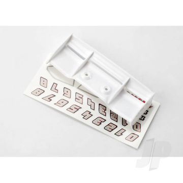 Traxxas Wing, 1:16 E-Revo (White) / Decal Sheet (TRX7123)