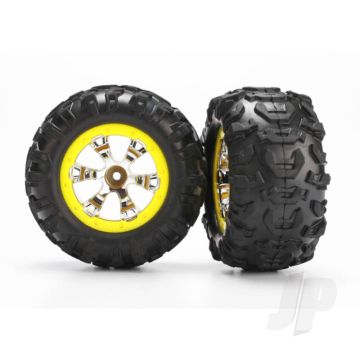 Traxxas Tyres And Wheels, Assembled Glued Canyon At Tyres (1 Left, 1 Right) (TRX7276)